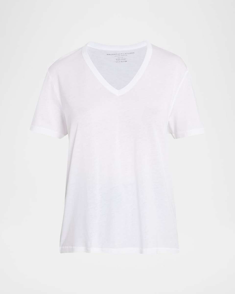 Relaxed Cotton V-Neck Tee